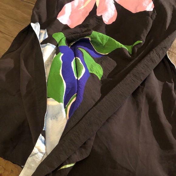 Anthropologie Puff Sleeve Floral Maxi Dress Slit Both Sides - Picture 14 of 16